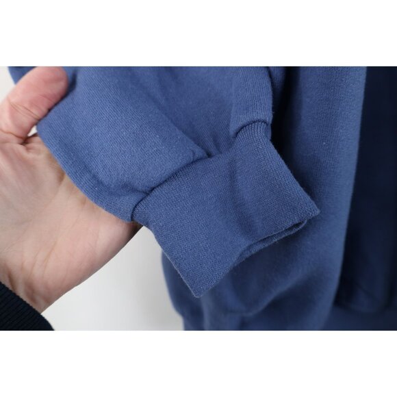 Vintage 90s Streetwear Womens Large Faded Christmas Snow Birds Sweatshirt Blue - Picture 8 of 12